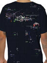 men t-shirt in navy with a digital psychedelic print 